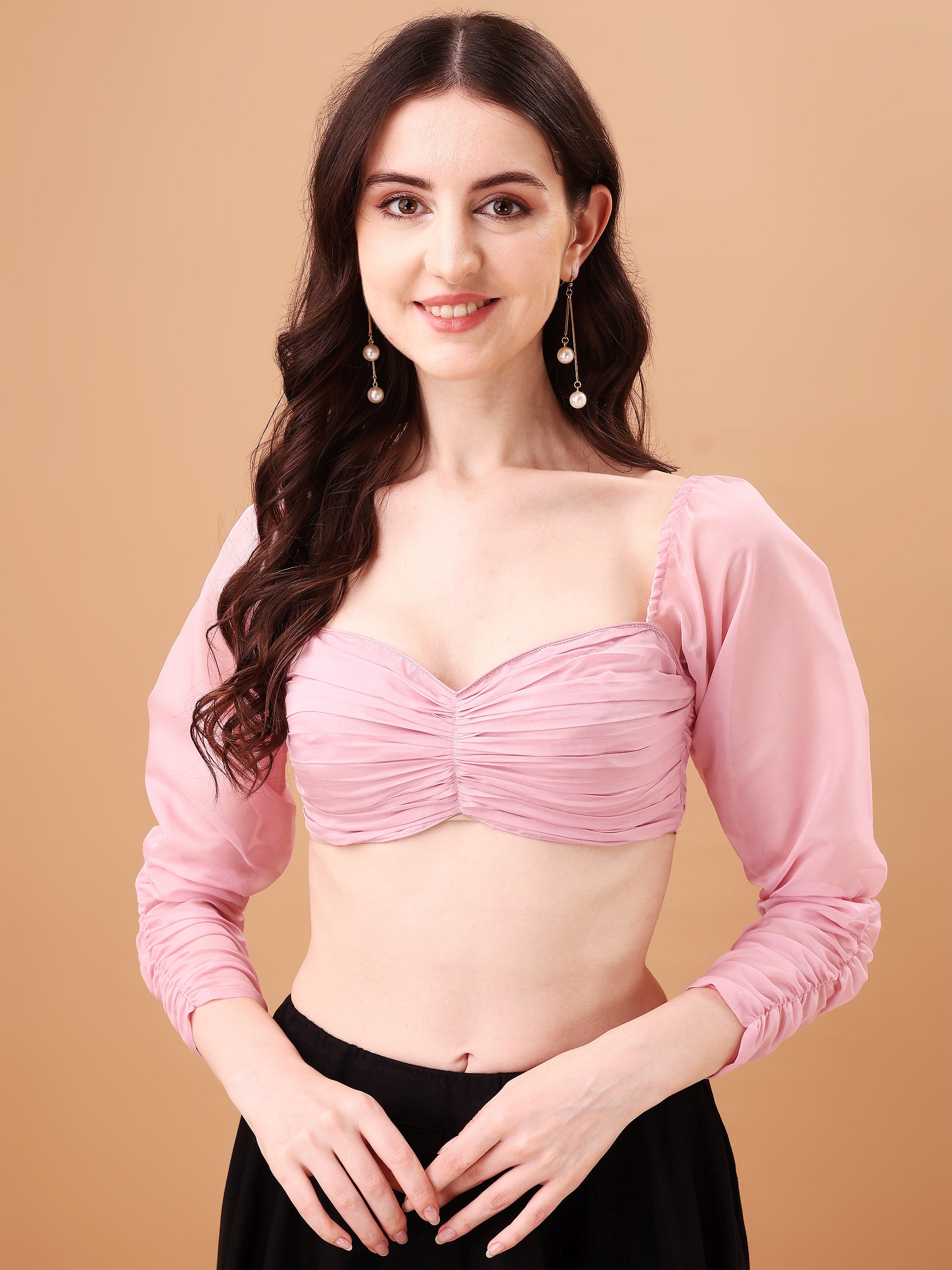 Nayra Pink Organza Blouse