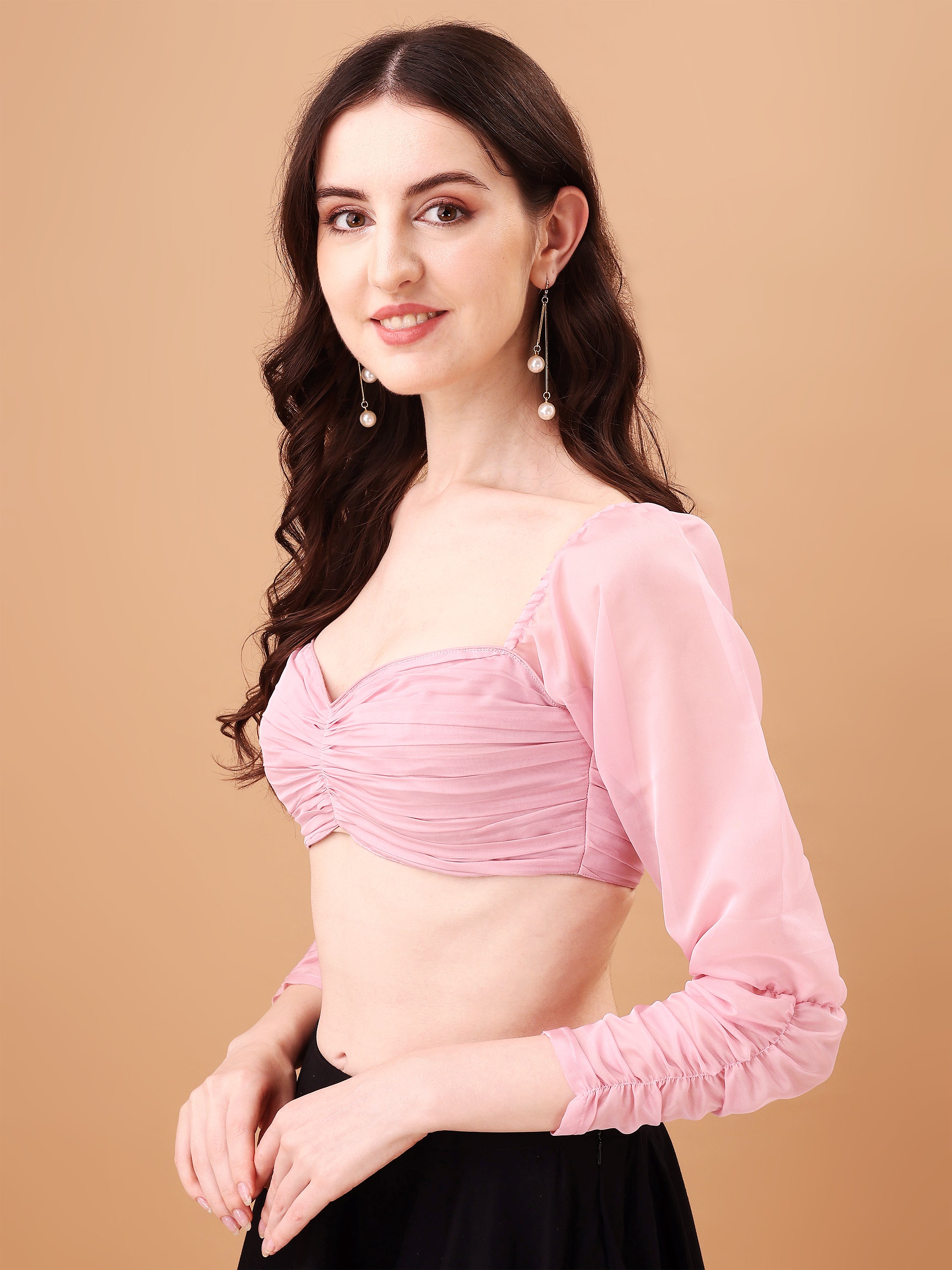 Nayra Pink Organza Blouse