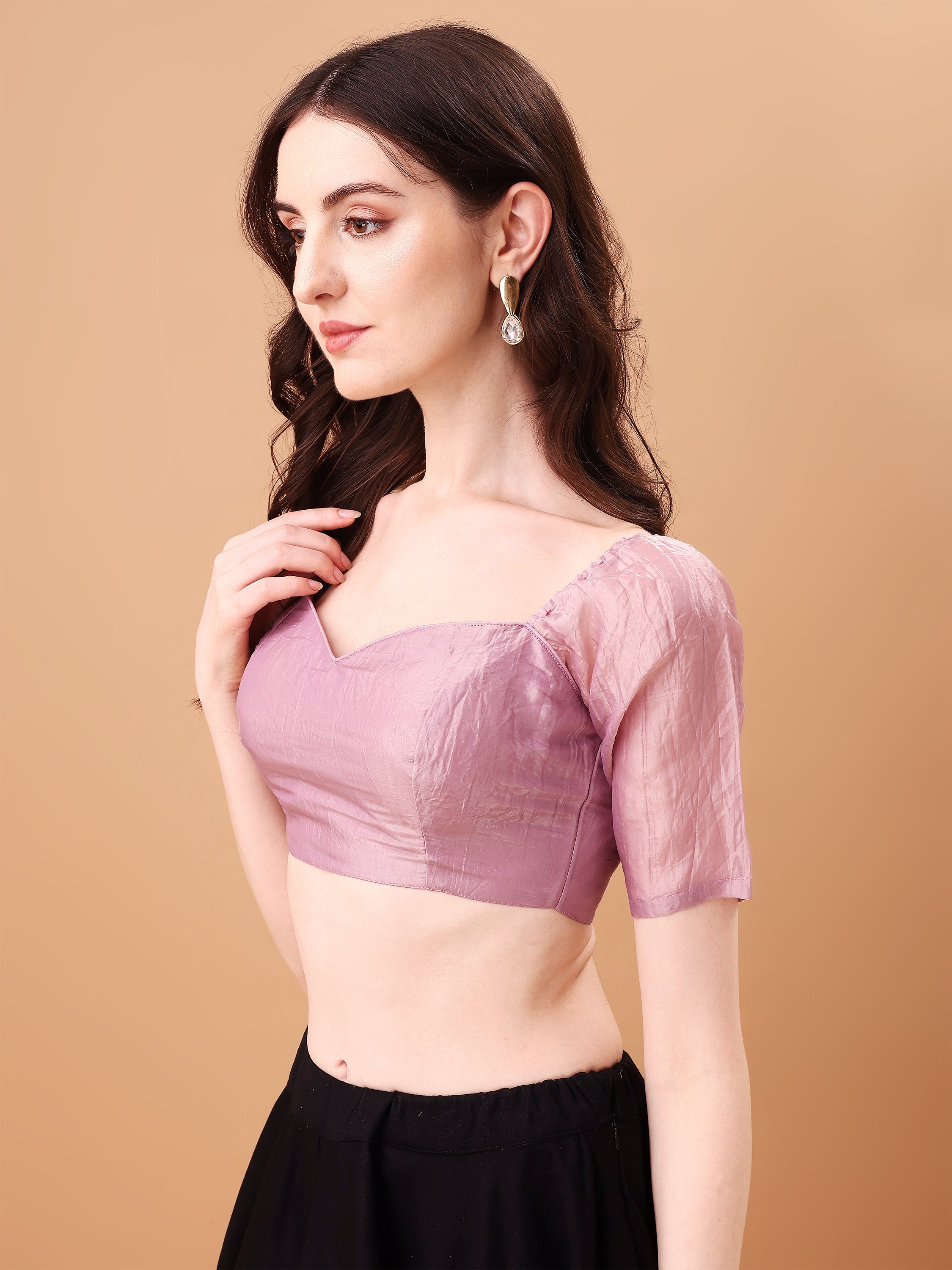 Nayra Fushsia Pink Organza Blouse