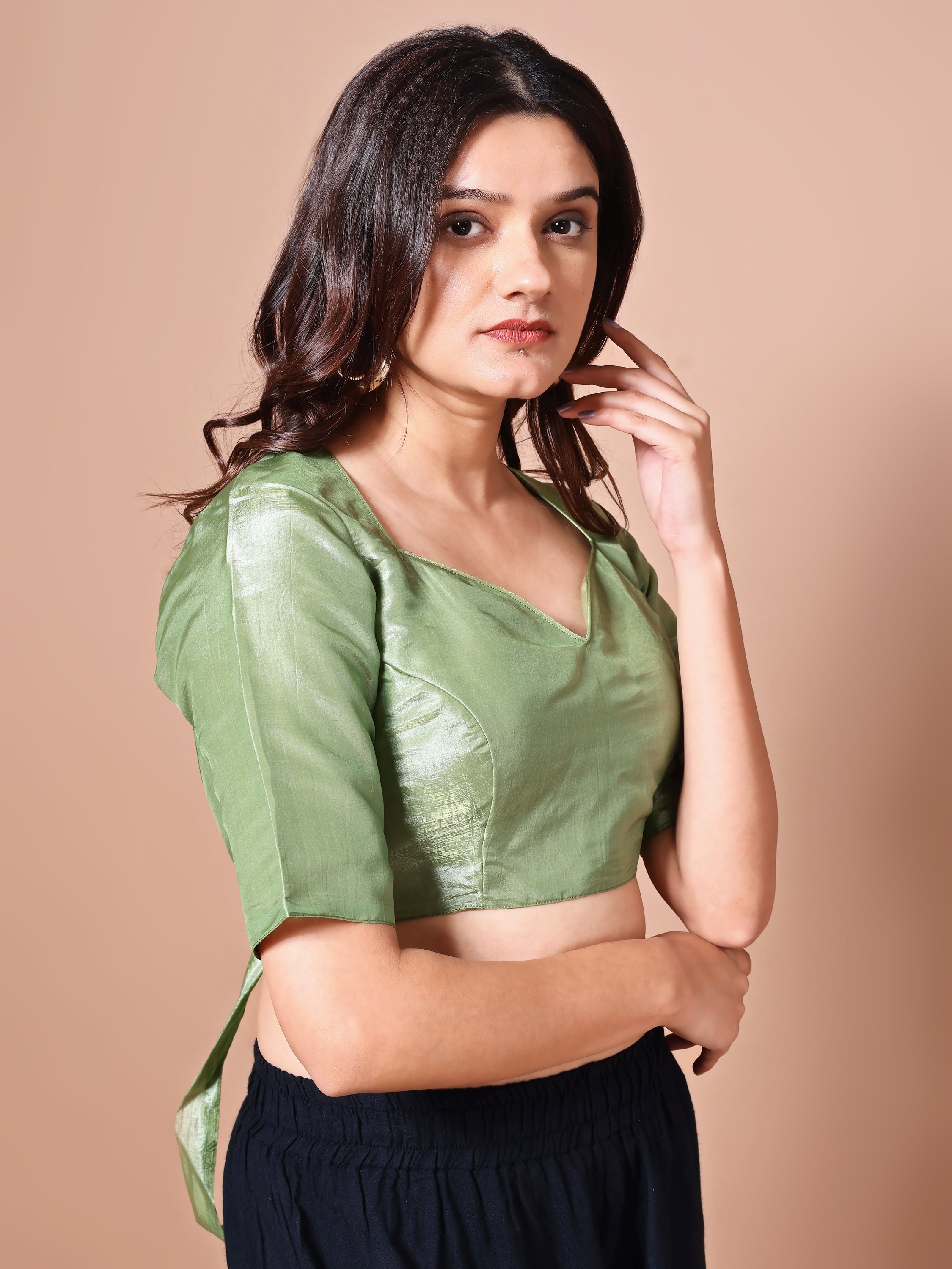 Nayra Green Blouse