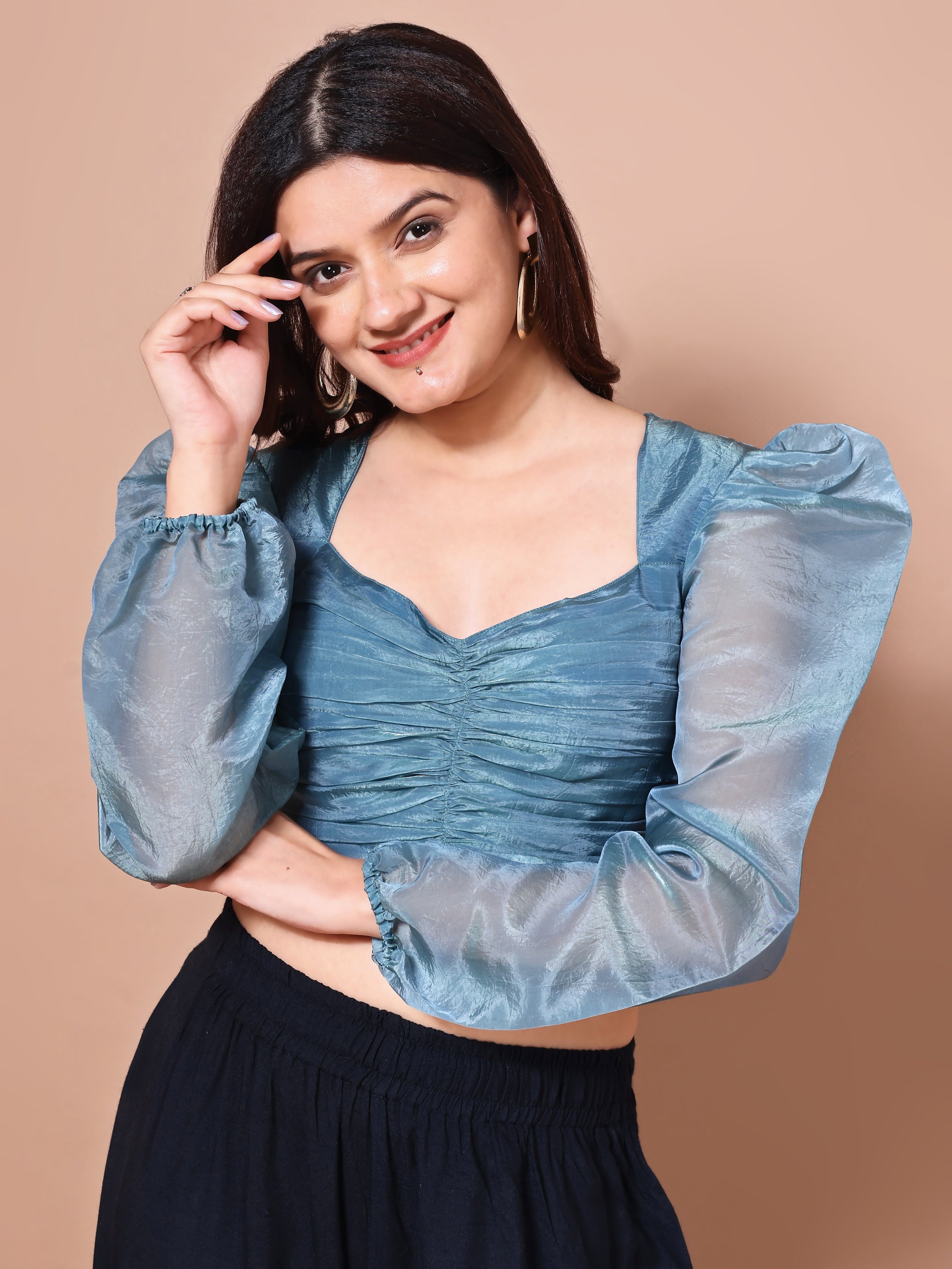 Nayra Ice Blue blouse