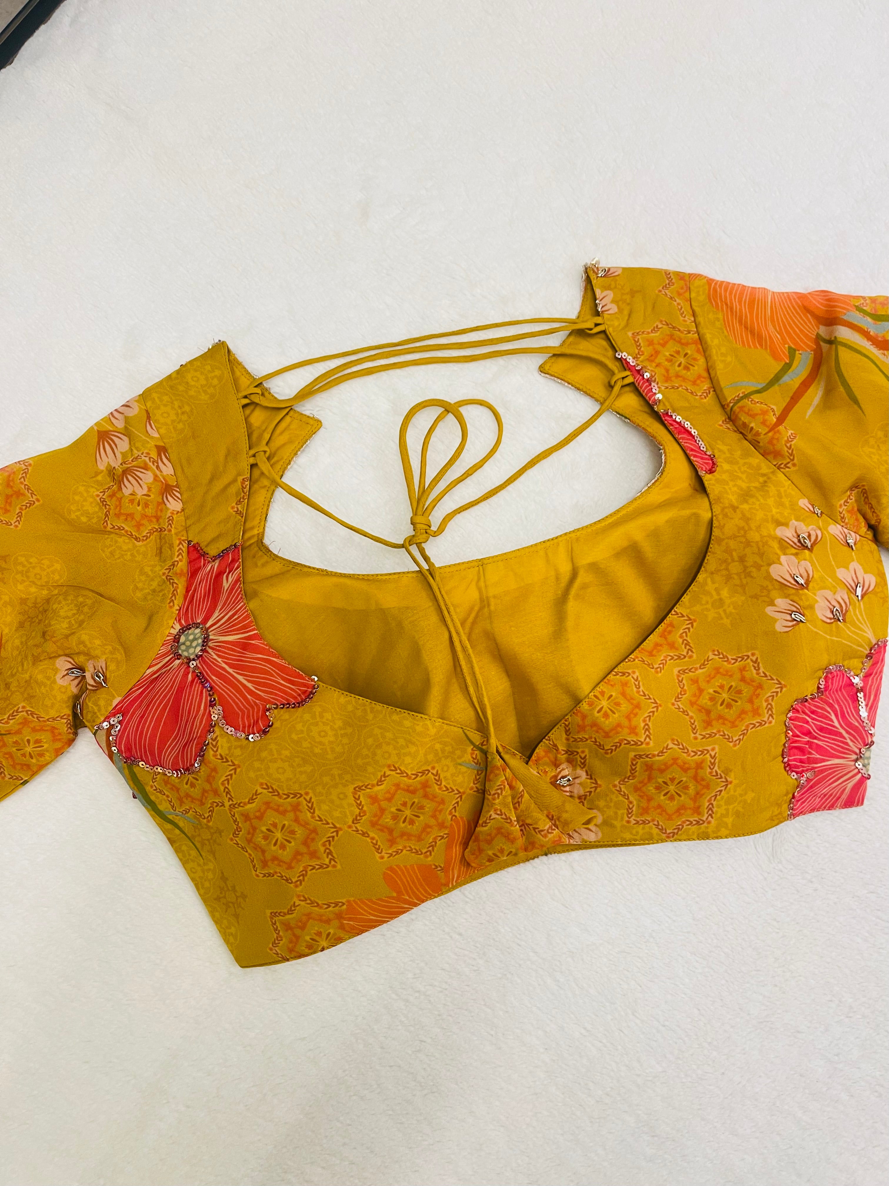 Saundh mustard blouse