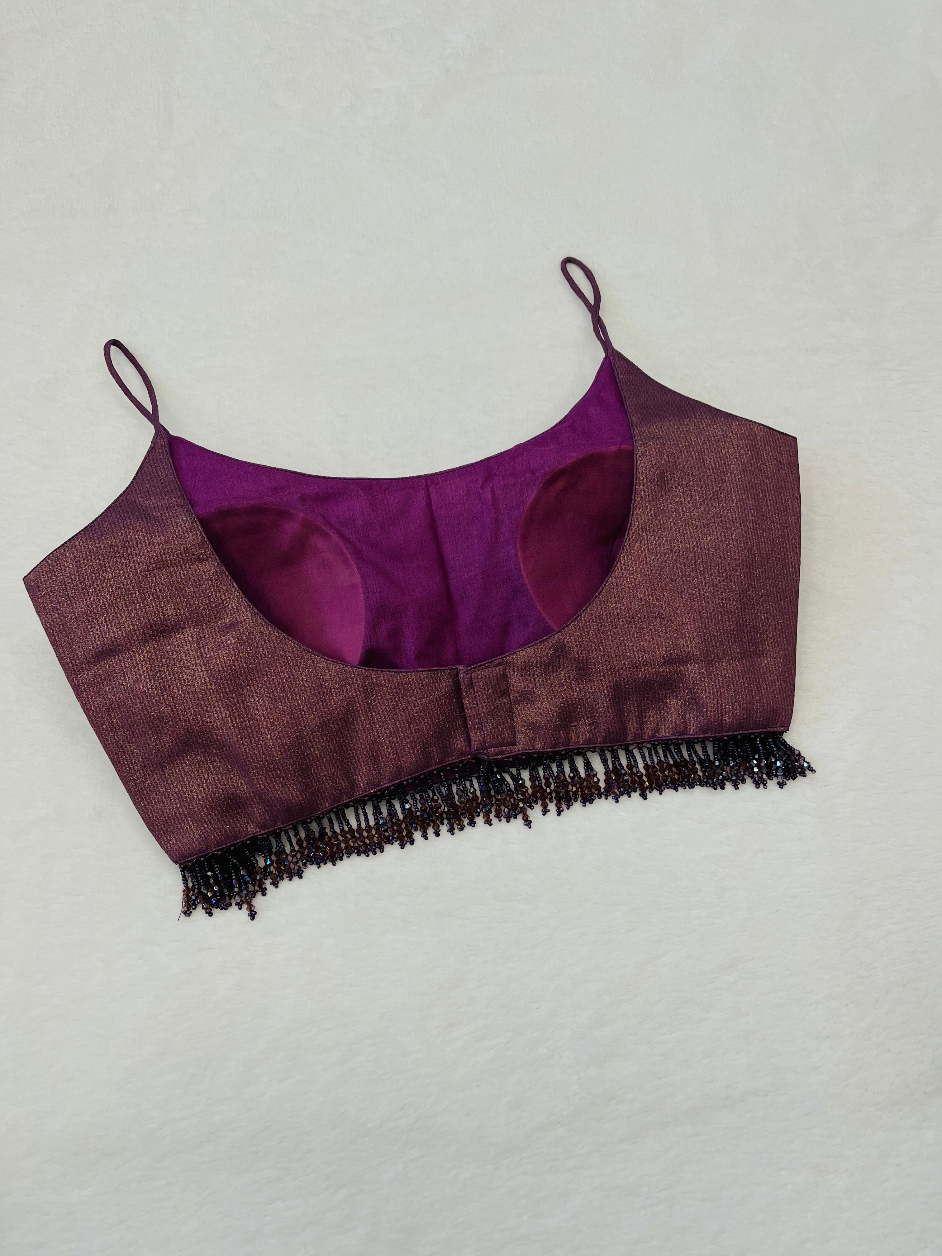 Divine Purple Round Neck Sleeveless Blouse