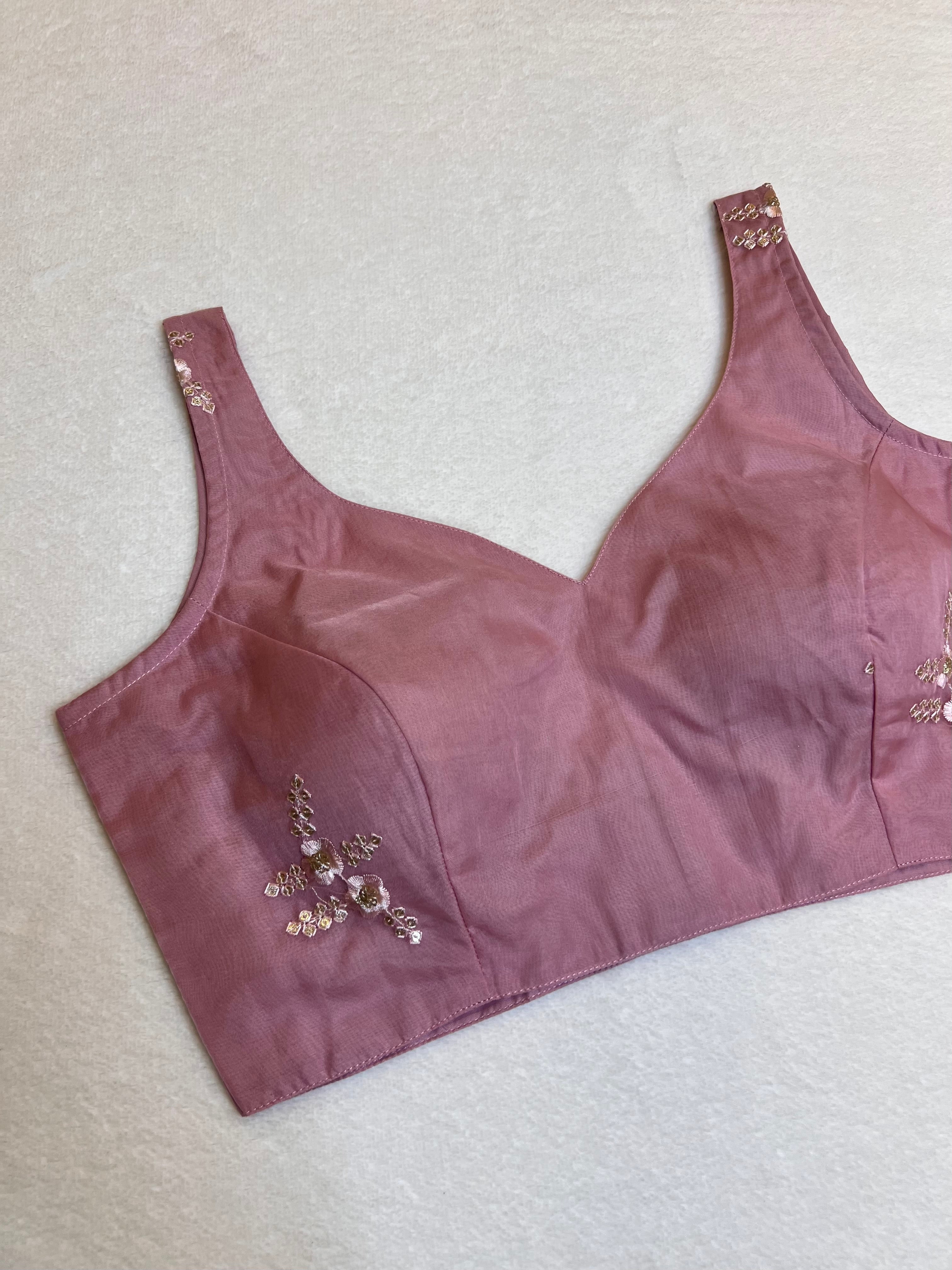 Kashish Organza mauve pink Blouse