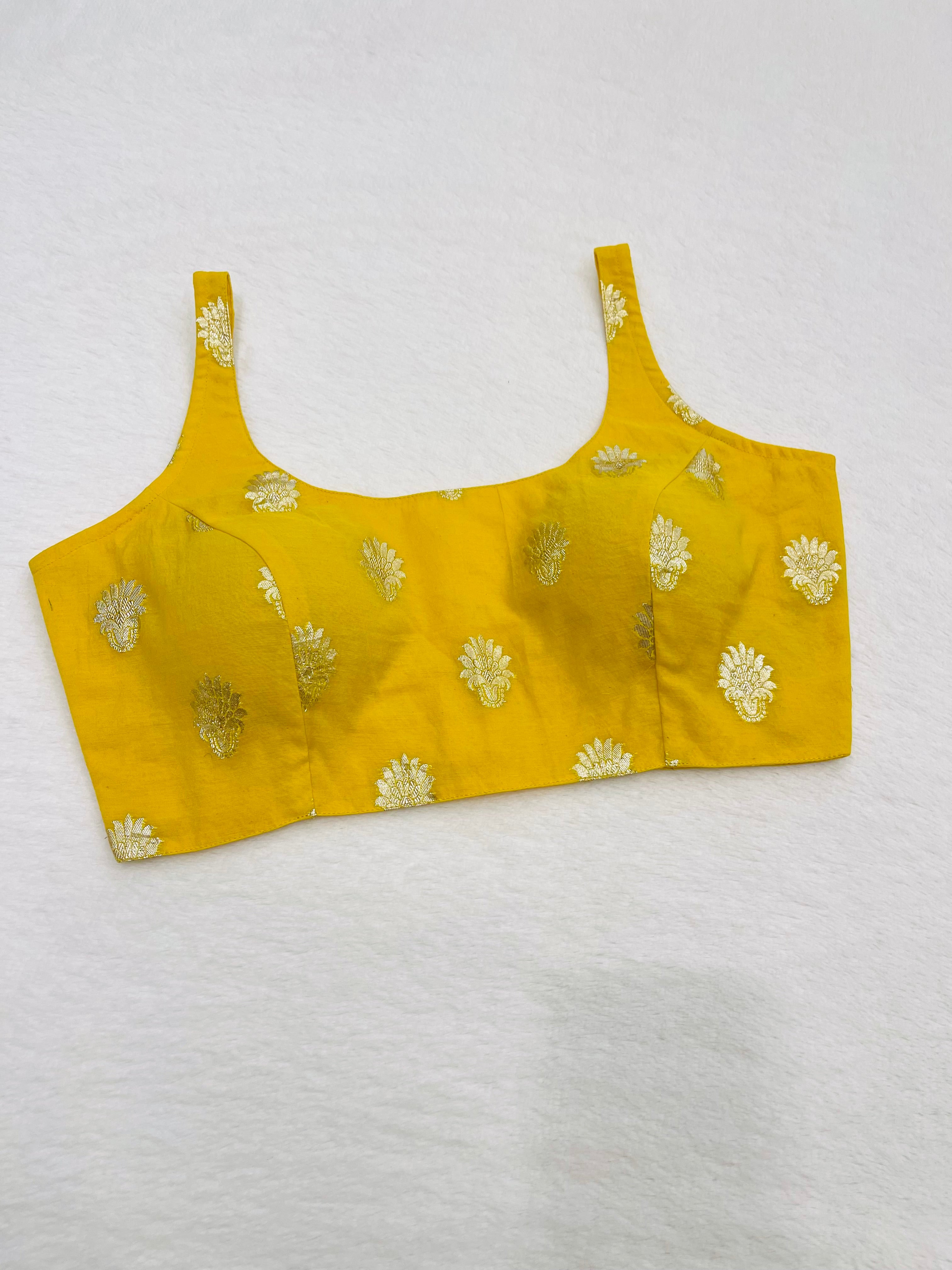 Yellow Chanderi Blouse