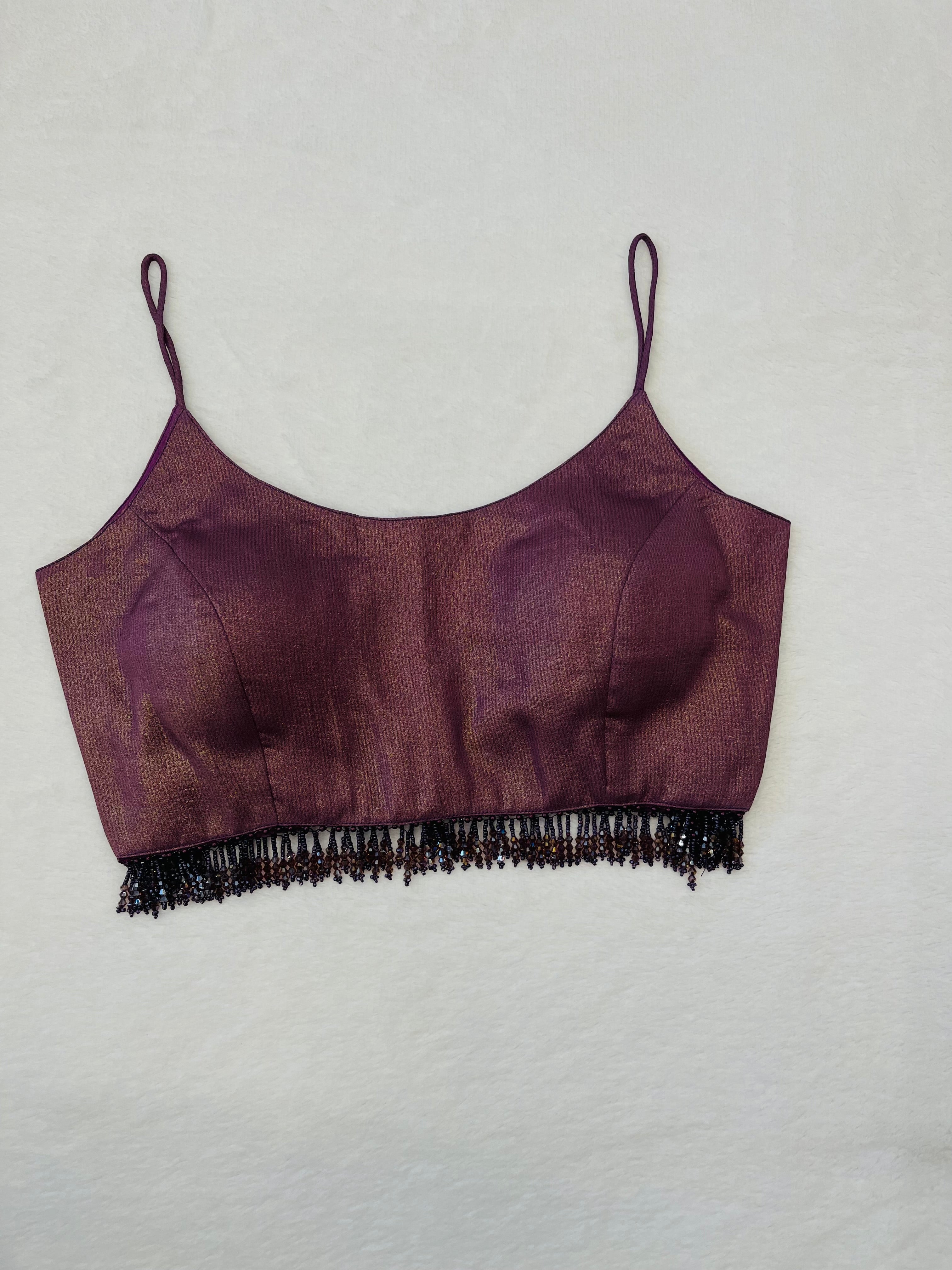 Divine Purple Round Neck Sleeveless Blouse