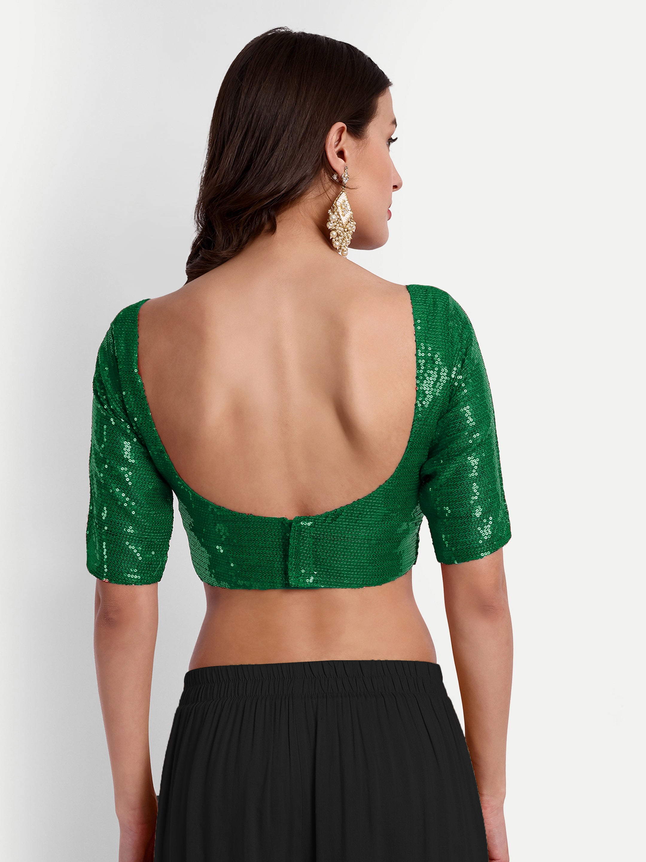 Green Sequin Blouse