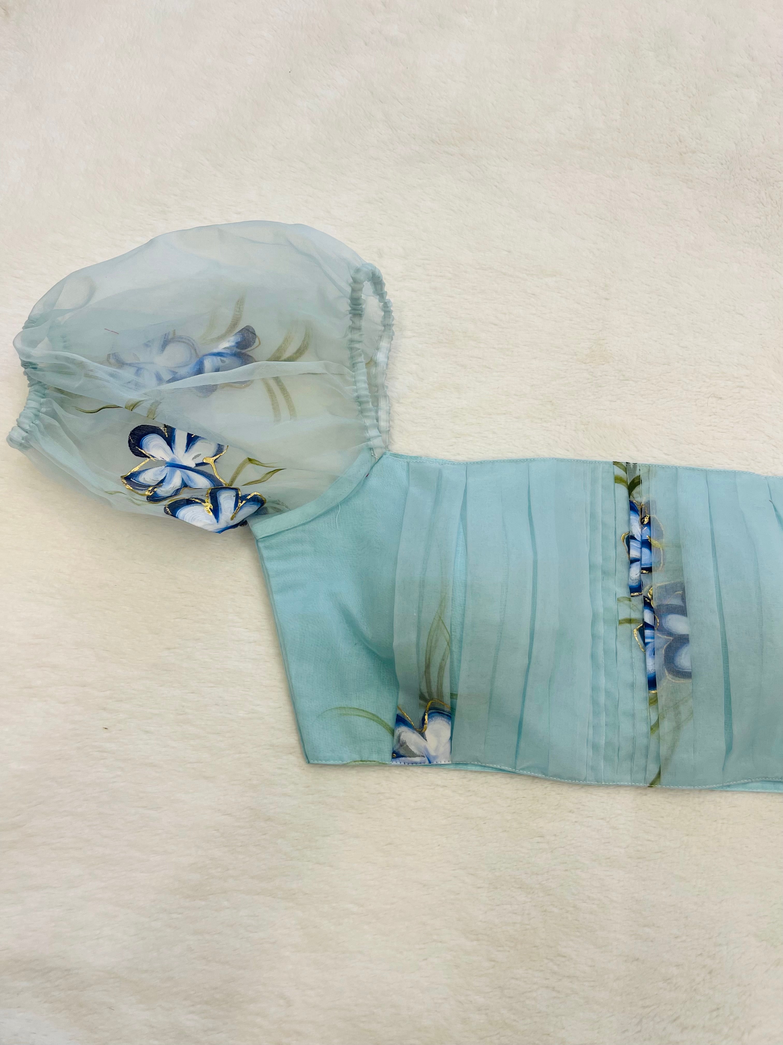 Divine Sky Blue Ballon Blouse