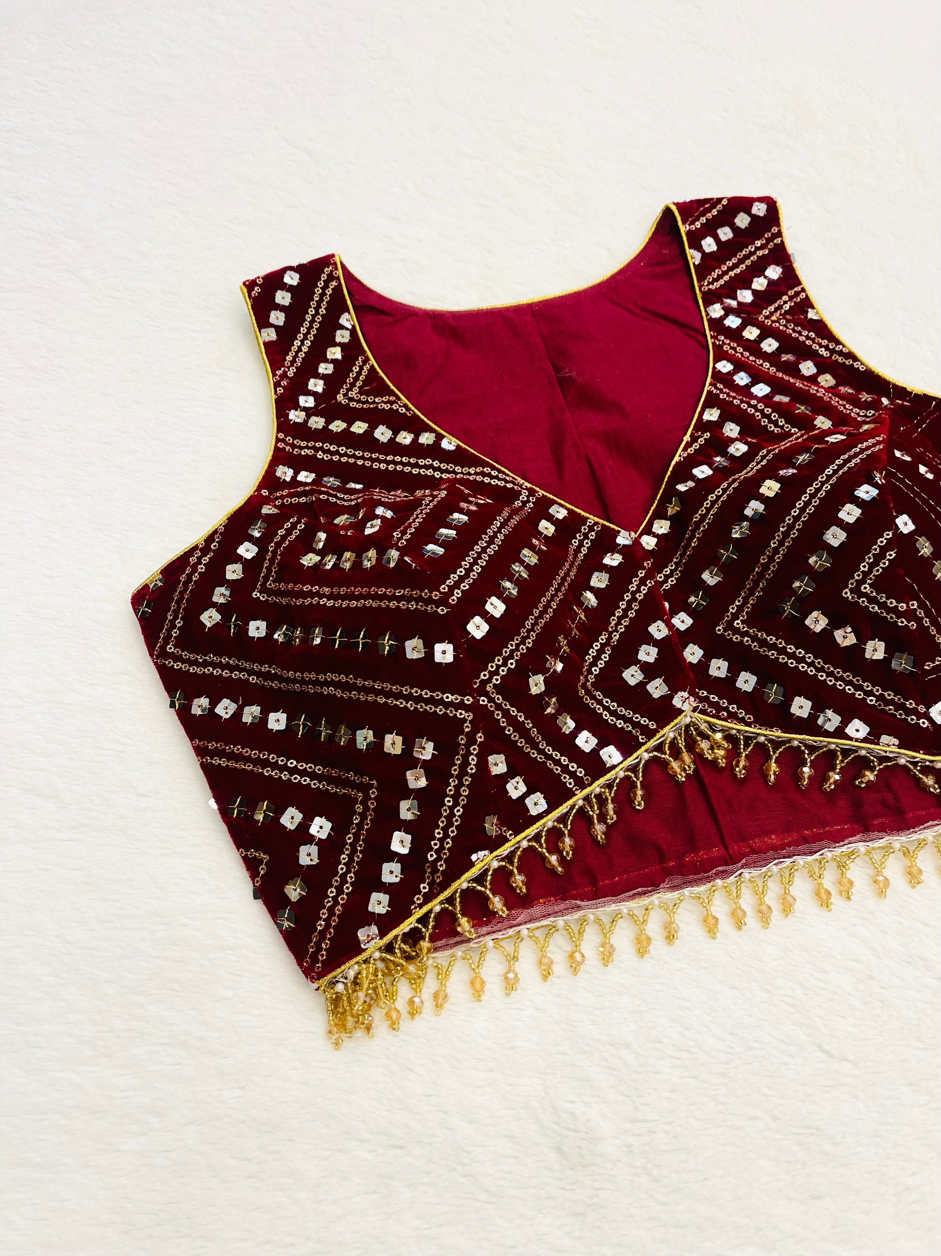 Maroon Gulab Blouse