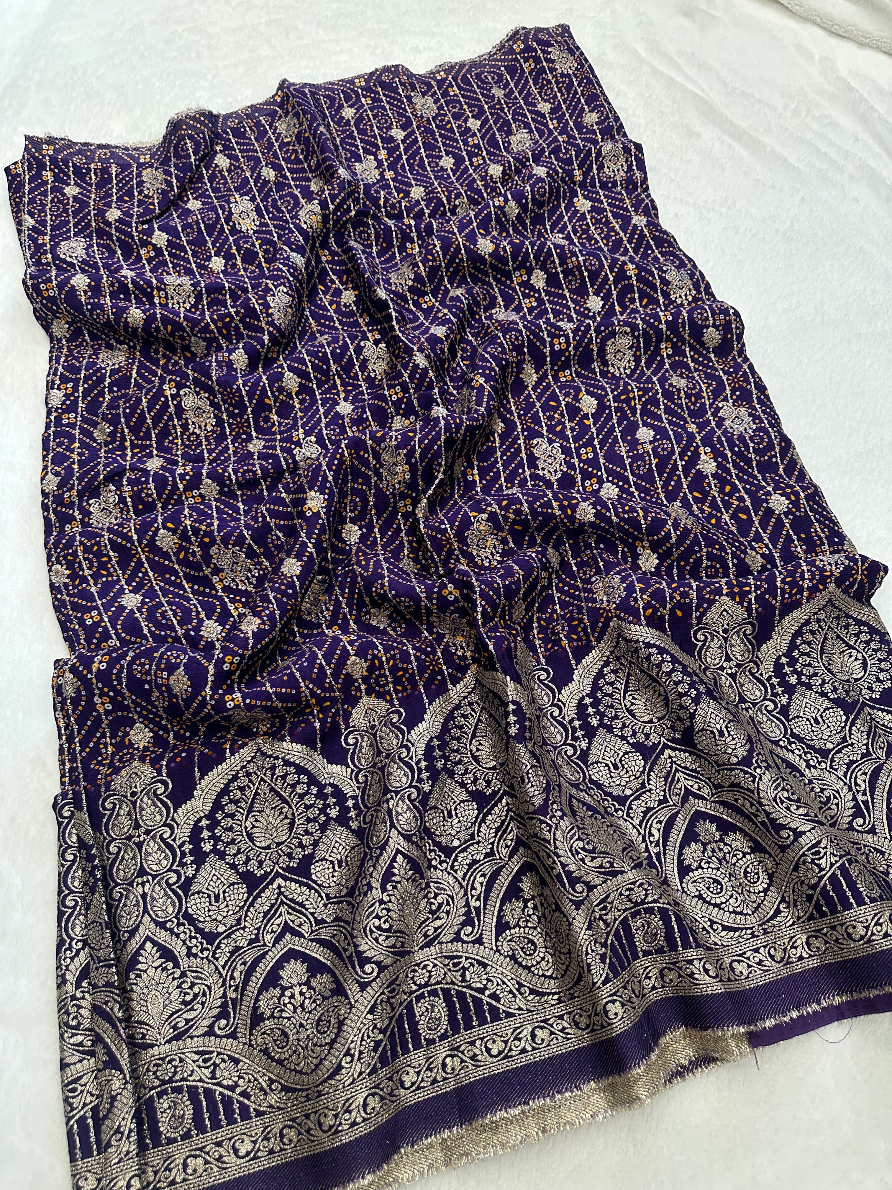 Purple Zari Saree