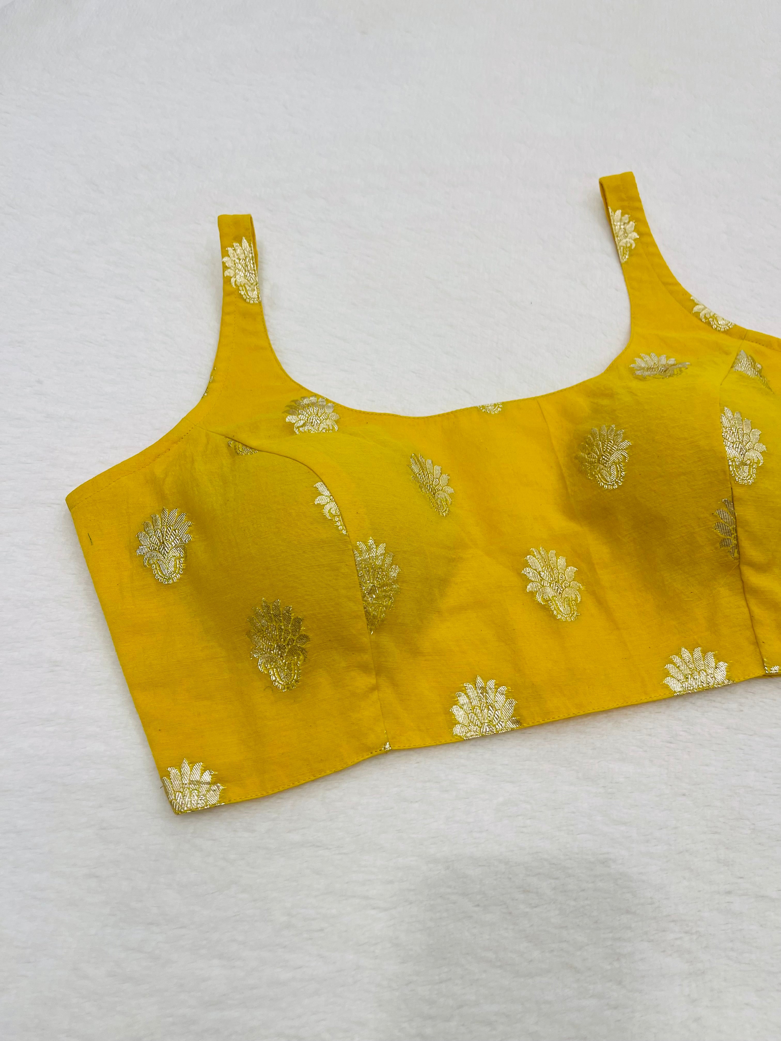 Yellow Chanderi Blouse