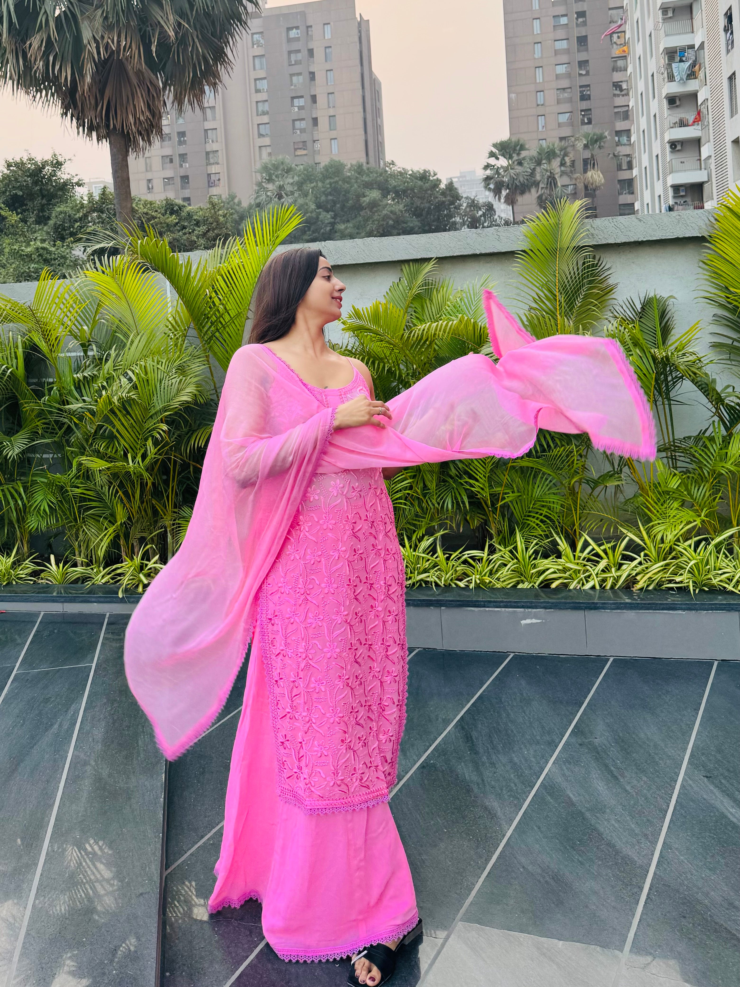 Aradhya Pastel pink suit set