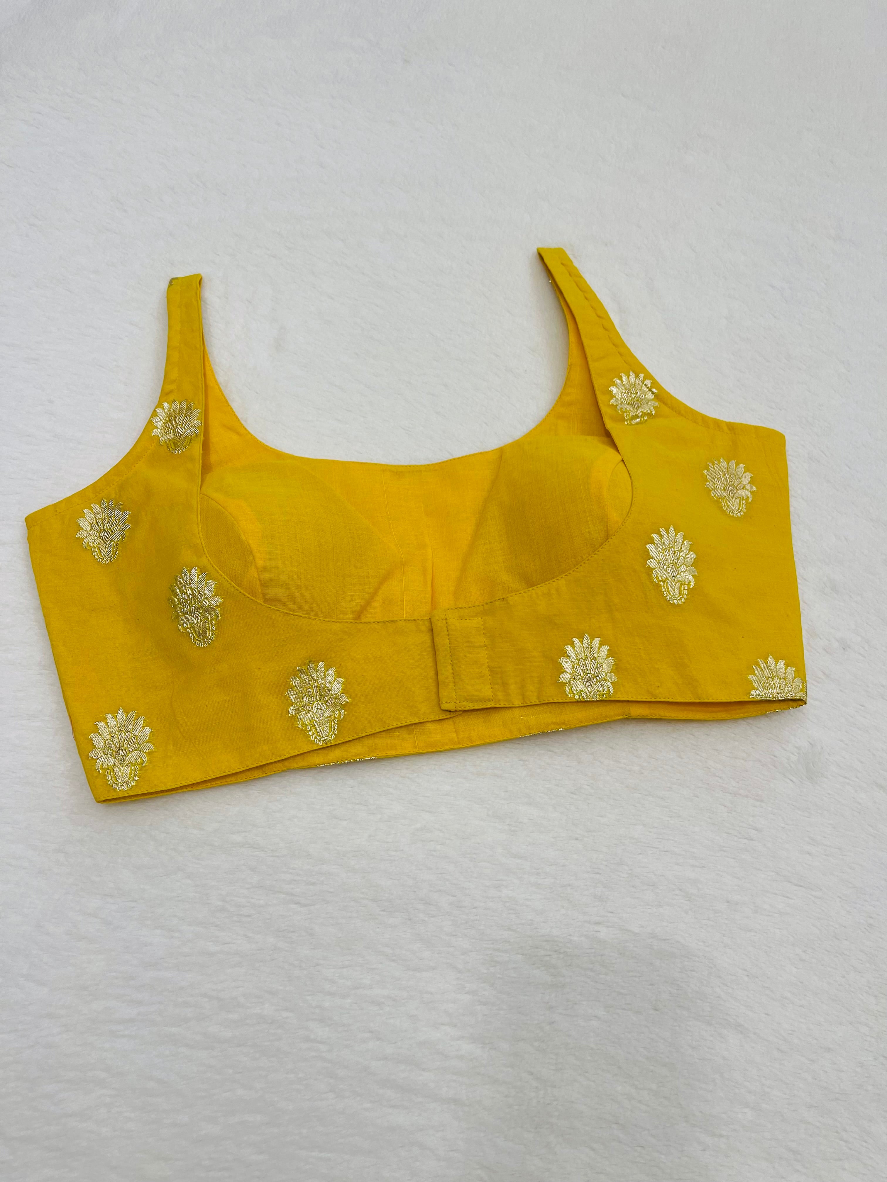 Yellow Chanderi Blouse