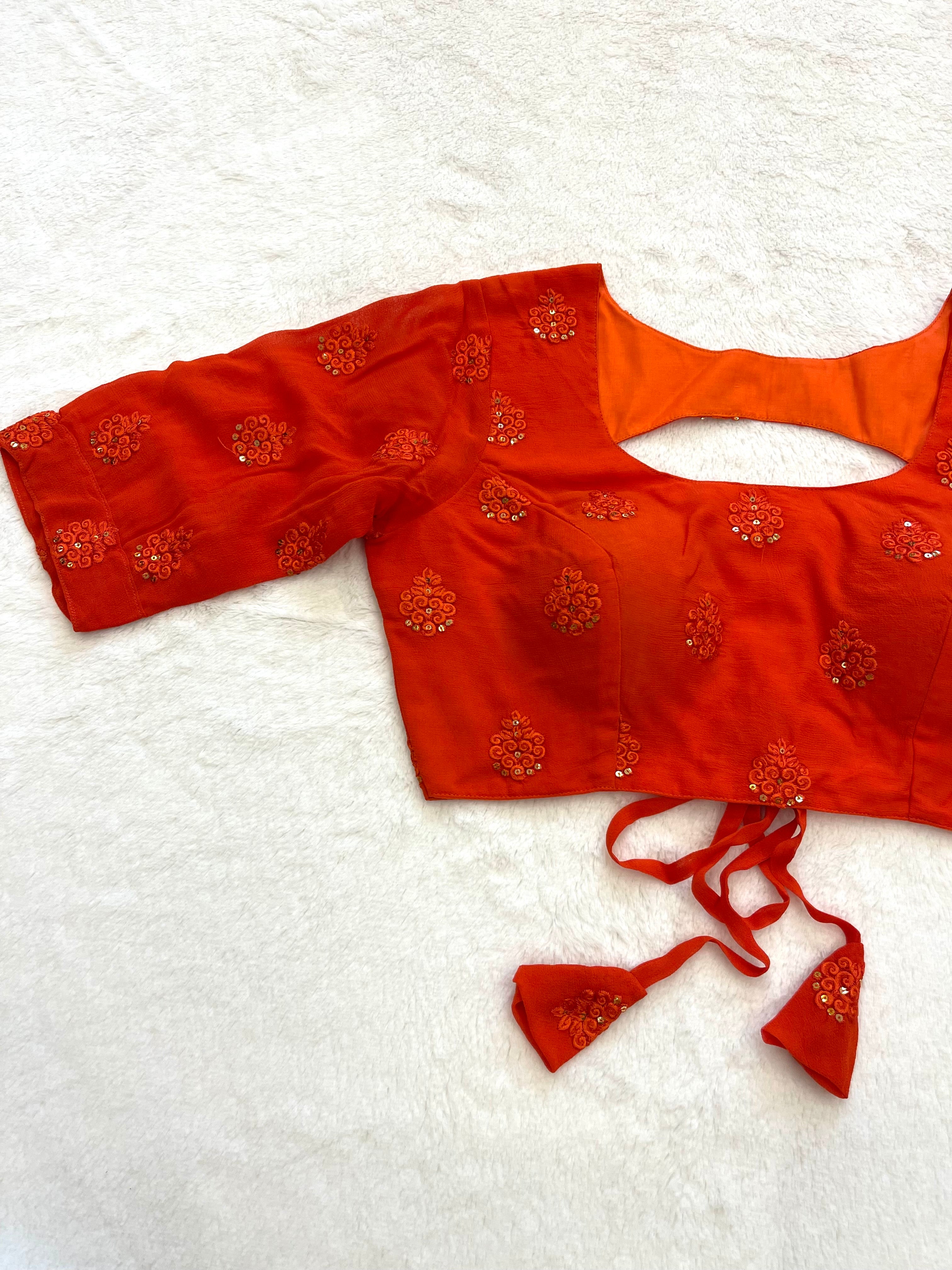 Saundh Orange Blouse