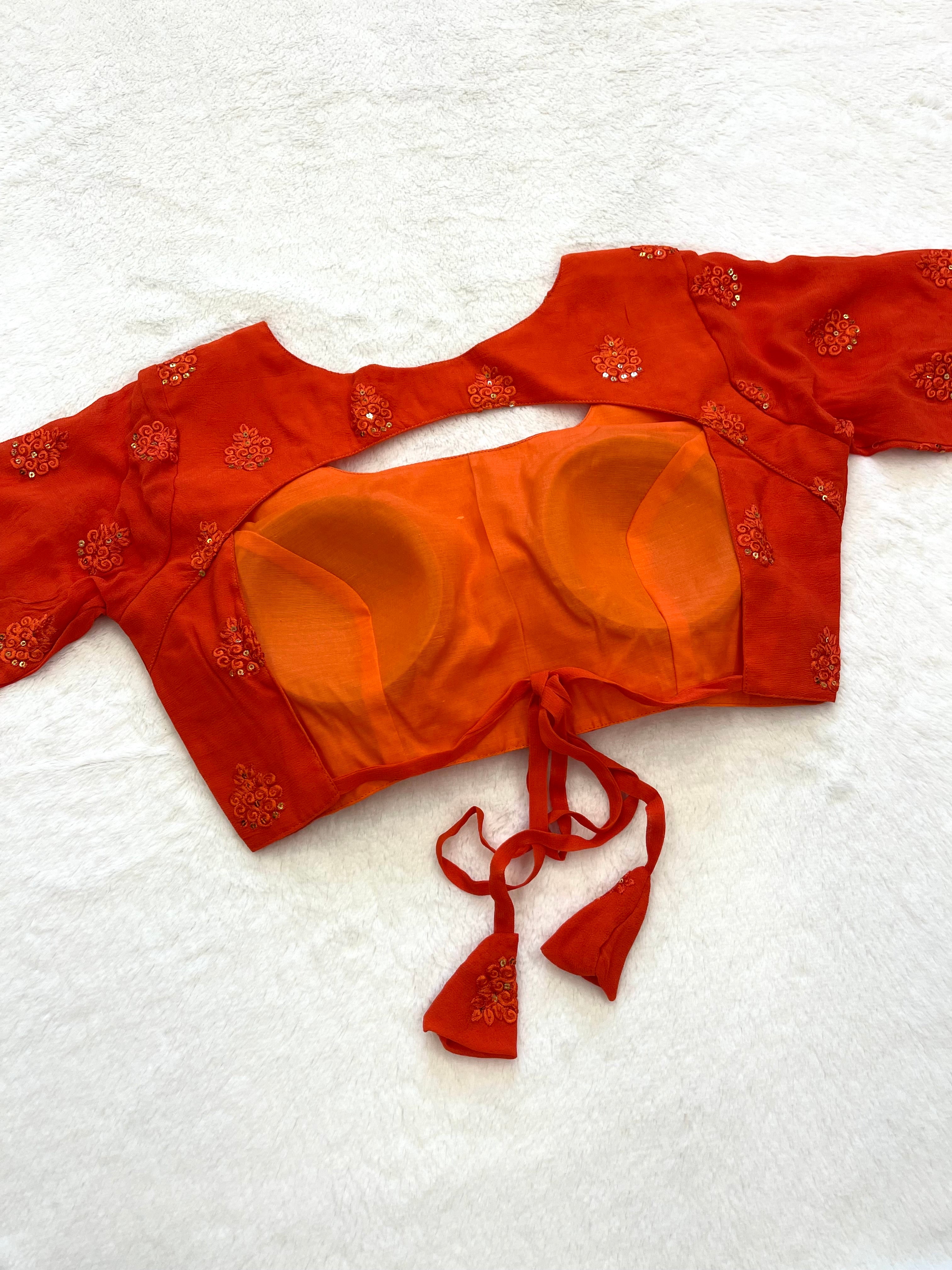 Saundh Orange Blouse