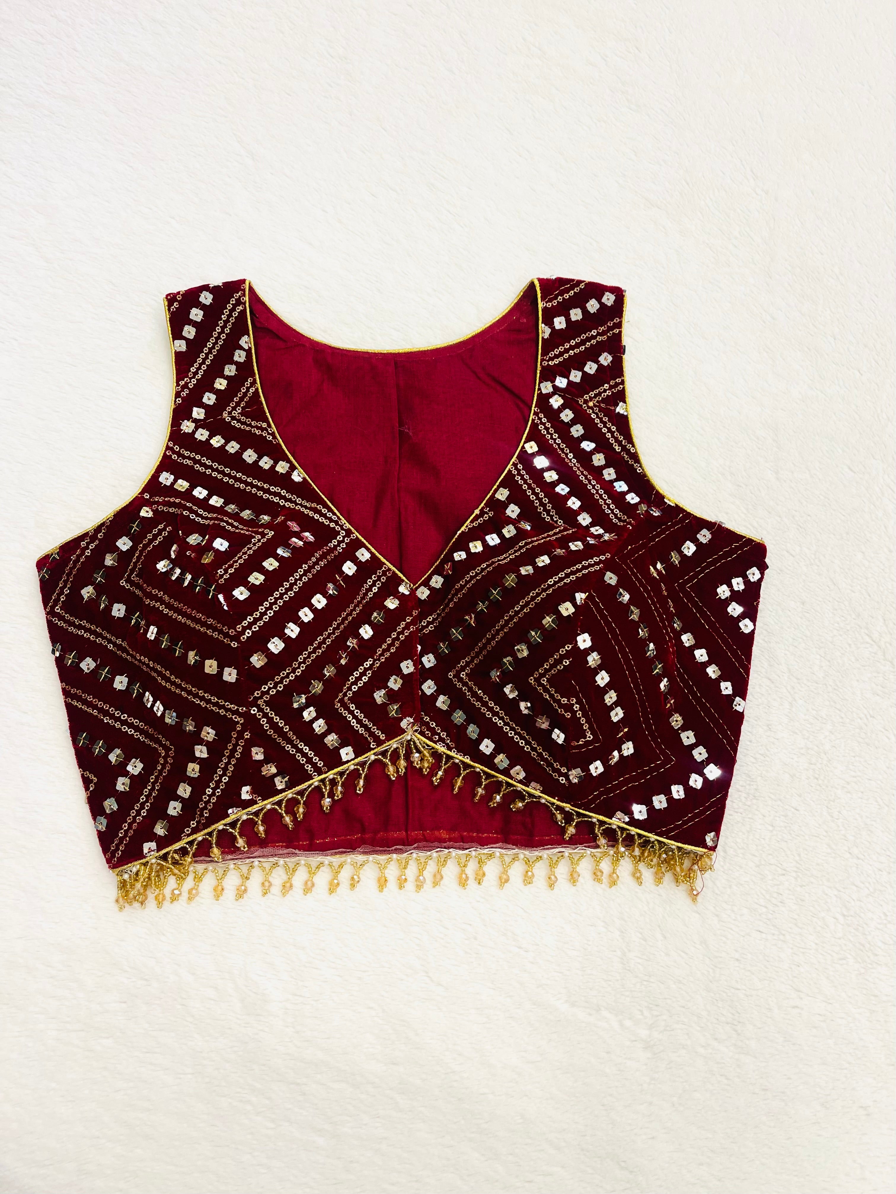 Maroon Gulab Blouse