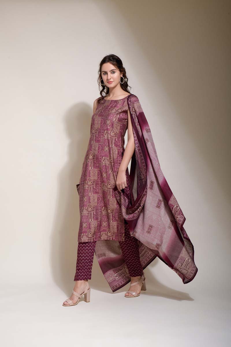 Saira chanderi suit set