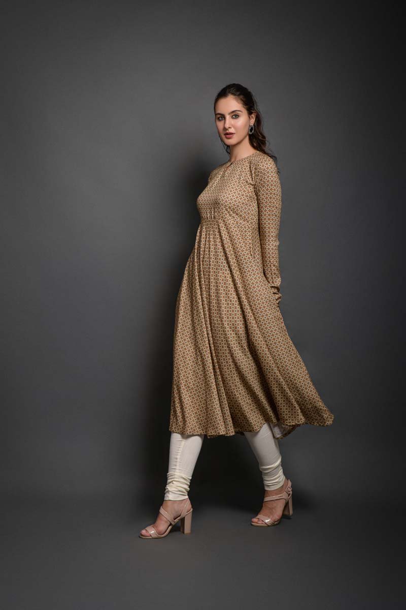 Sage gown style kurta