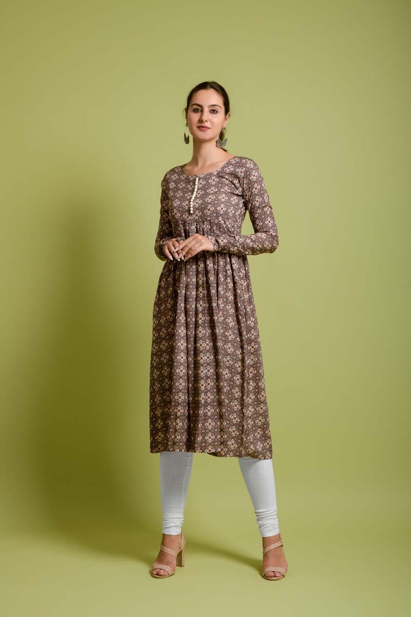 Ashma Rayon gown style kurta set