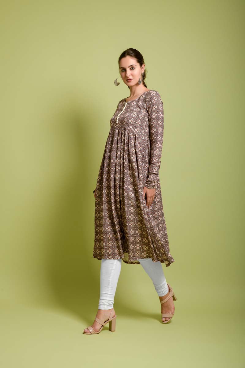 Ashma Rayon gown style kurta set