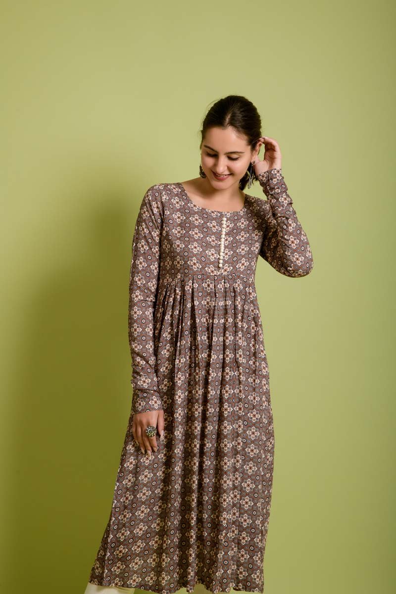 Ashma Rayon gown style kurta set