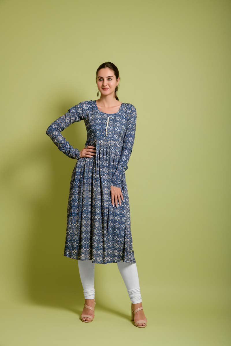 Isha printed gown style kurta