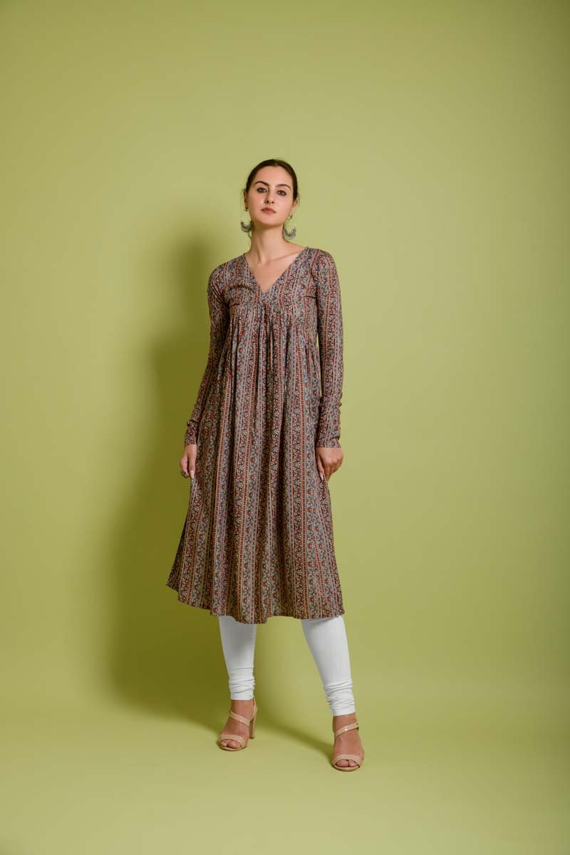 Gargi Printed anarkali style kurta