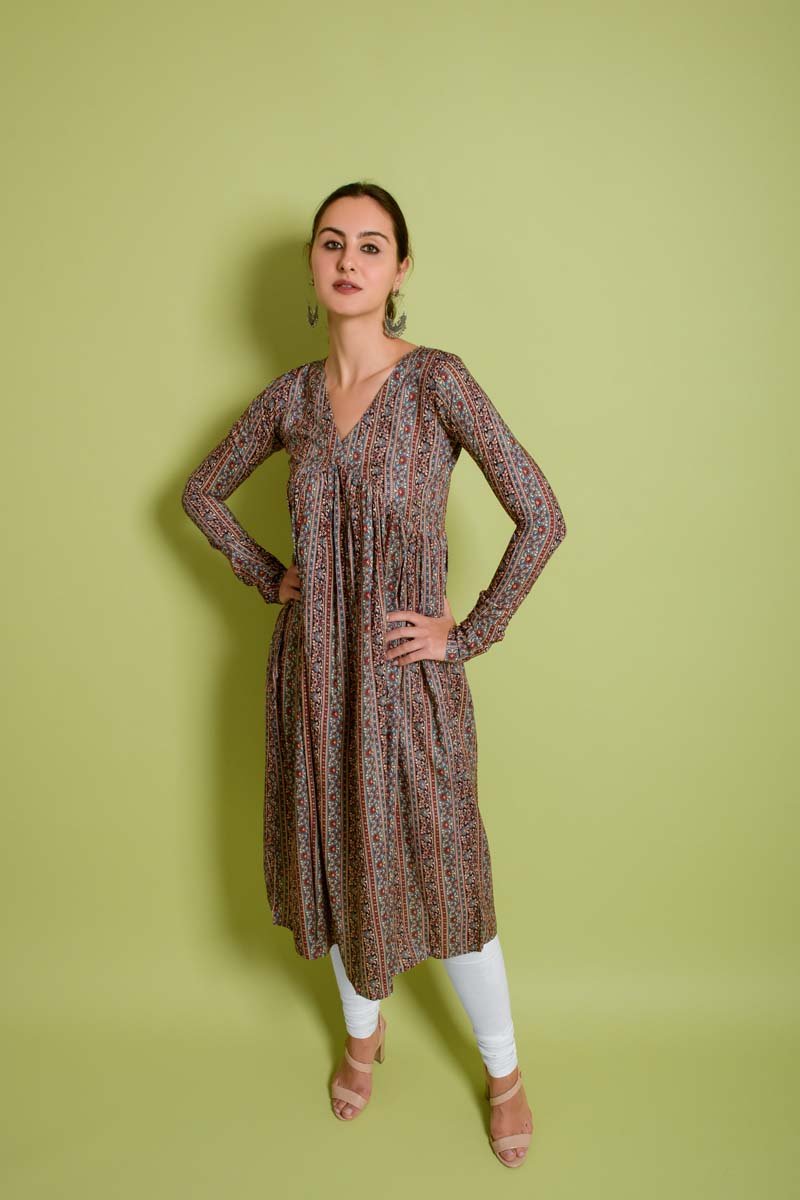 Gargi Printed anarkali style kurta