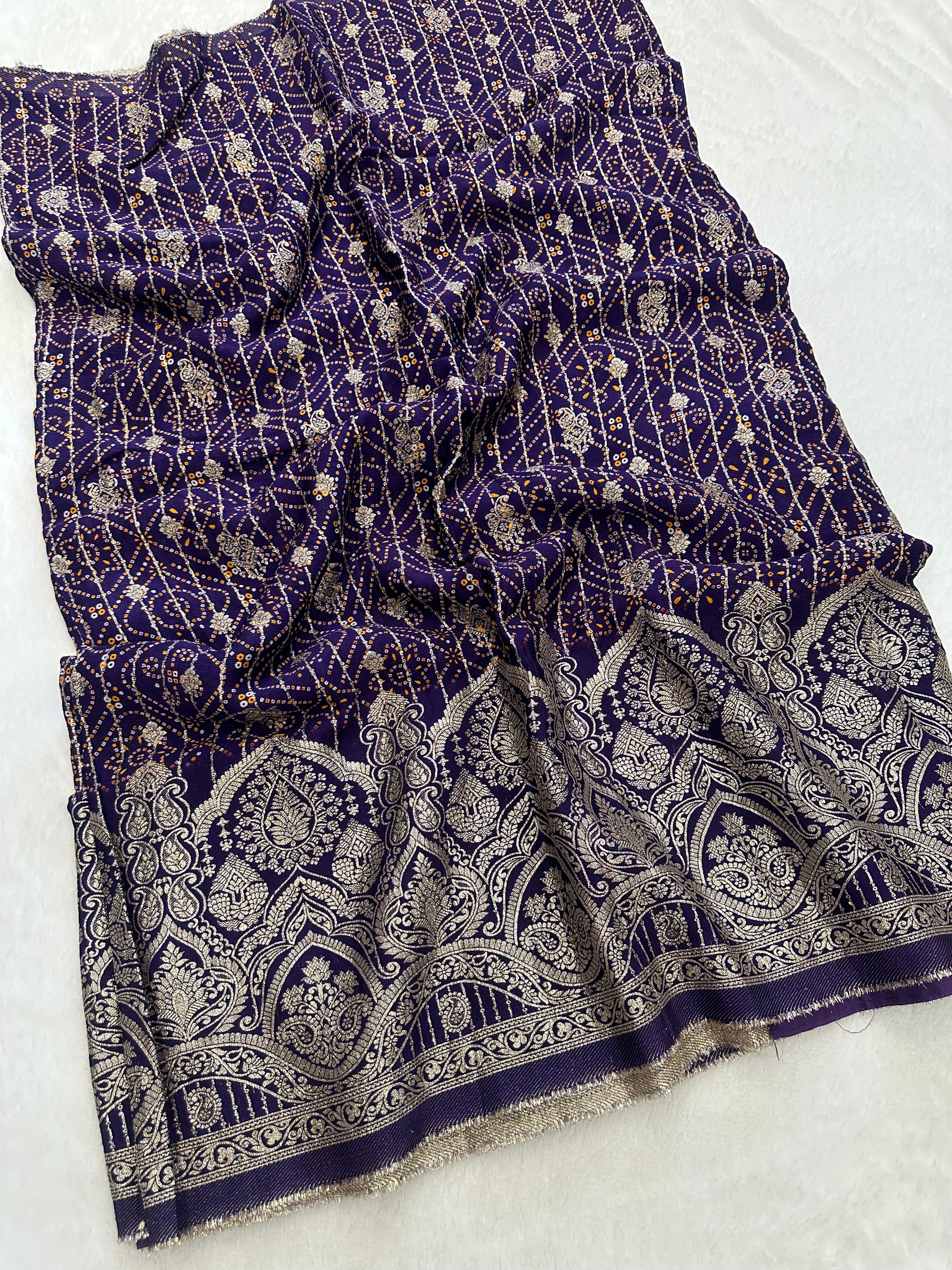 Purple Zari Saree