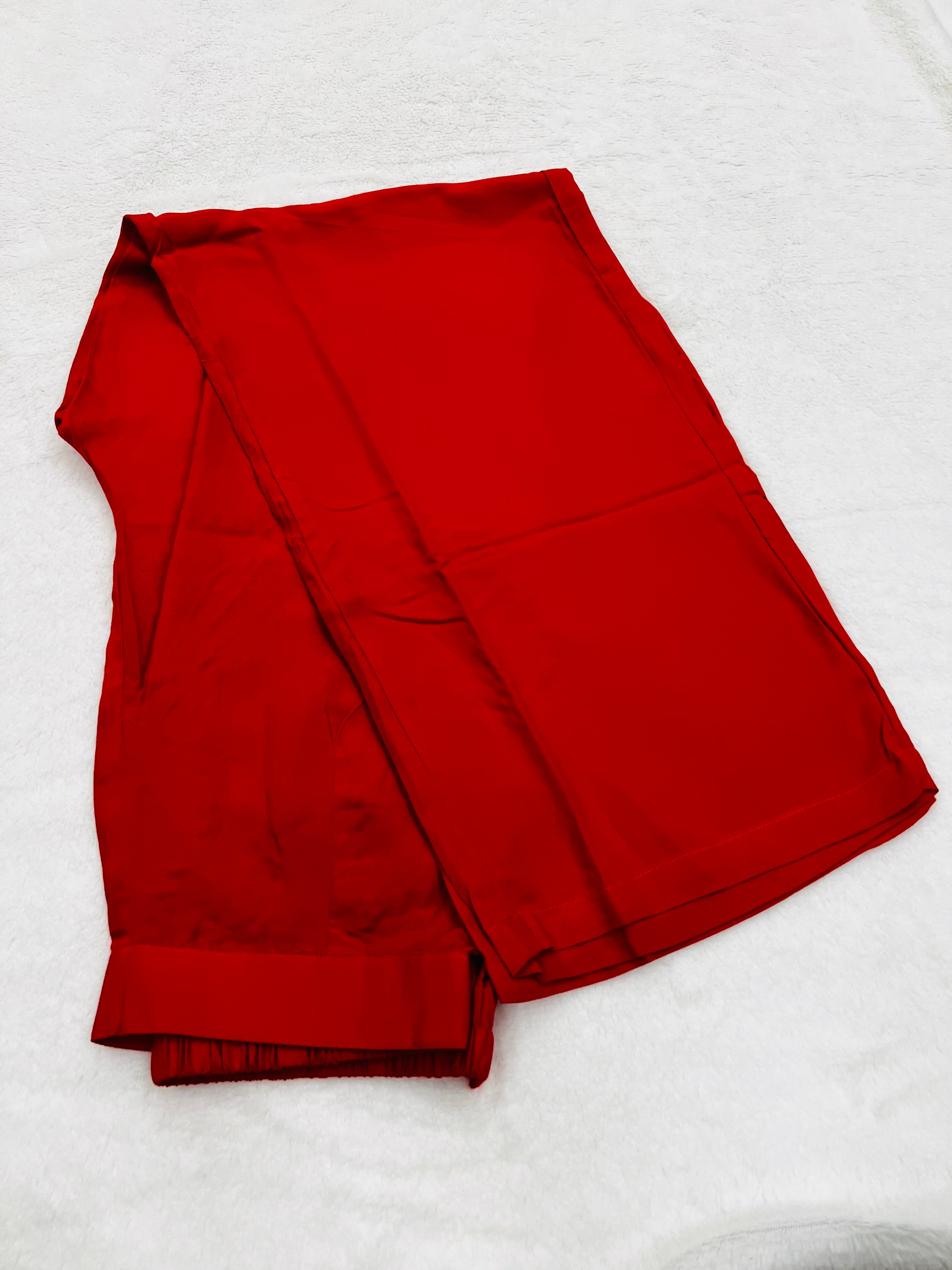 Red Rayon Plazzo pant